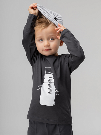 Лонгслив, темно-серый