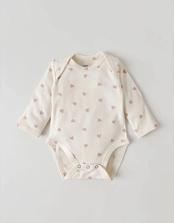 Боди  "Черные бантики", молочный